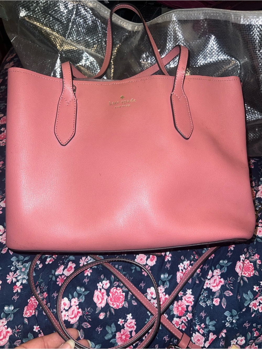 Kate Spade Pink Leather Tote Bag